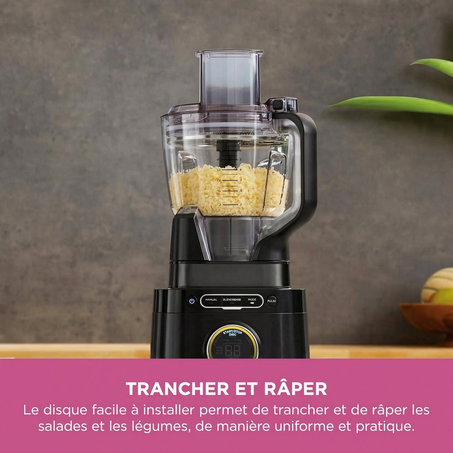 Blender Multifonction 3-en-1 1200W – Mixeur, Robot Cuisine & Smoothie Maker