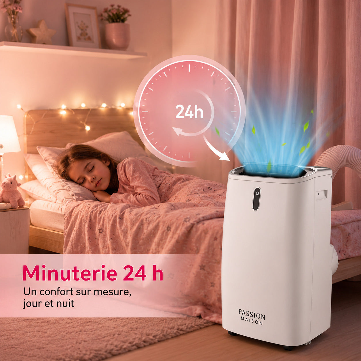 Climatiseur Mobile Réversible 14000 BTU Passion Maison Atlas 14 – Wi-Fi, 4-en-1, Chauffage, Climatisation & Déshumidificateur