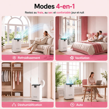 Climatiseur Mobile Wi-Fi 14 000 BTU Passion Maison Horizon 14 – 4-en-1, Commande Vocale & Oscillation Automatique