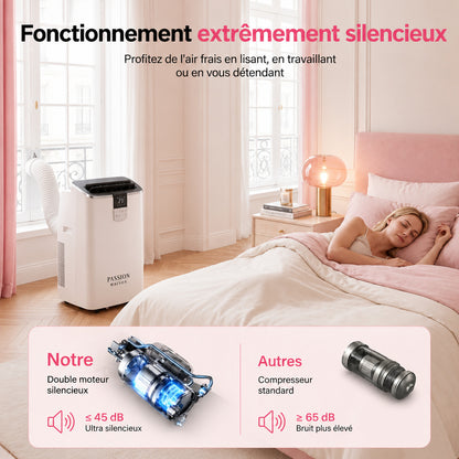 Climatiseur Mobile Wi-Fi 14 000 BTU Passion Maison Horizon 14 – 4-en-1, Commande Vocale & Oscillation Automatique
