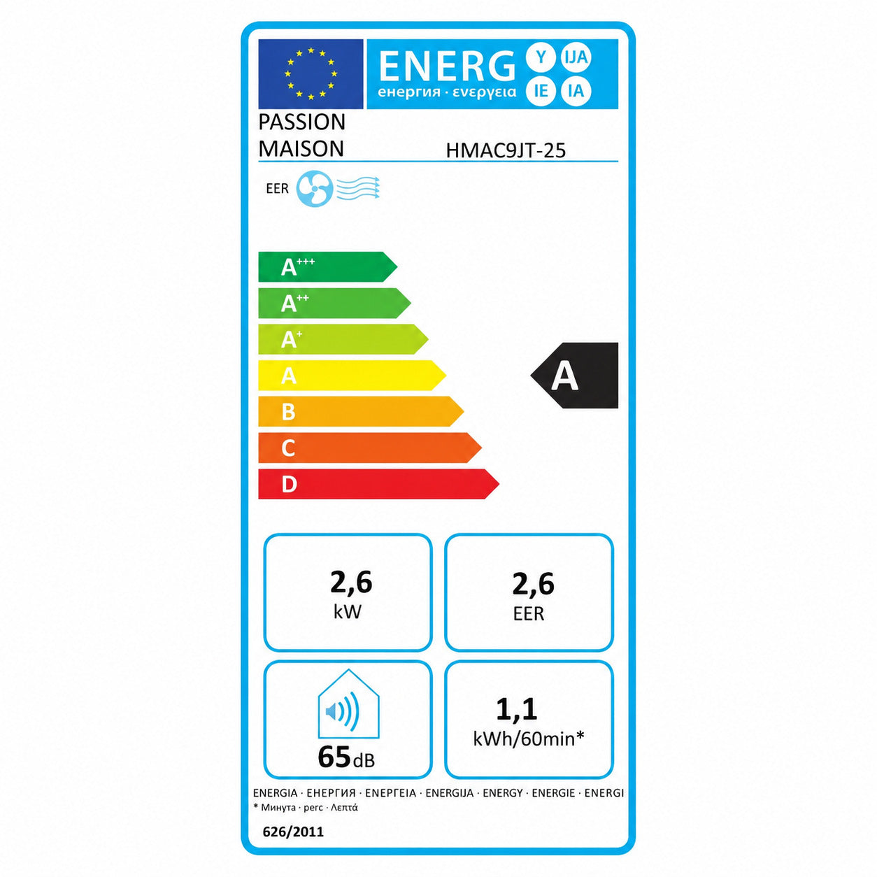 Climatiseur Mobile 9000 BTU Passion Maison Arctic 9 – 3-en-1 avec Déshumidificateur et Télécommande