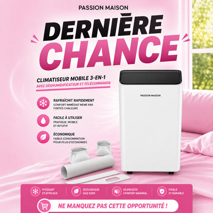 Climatiseur Mobile Réversible 12000 BTU Passion Maison Everest 12 – Chauffage, Climatisation & Déshumidificateur