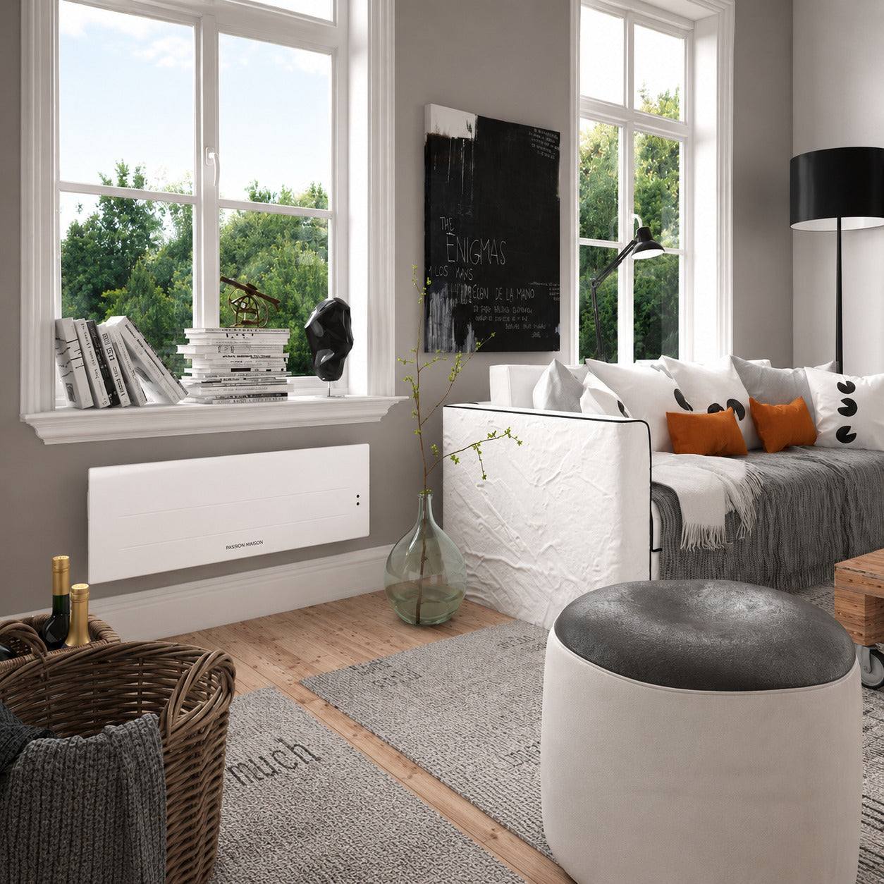 Radiateur Électrique Connecté Wi-Fi Passion Maison Éclipse 1500 W – Chaleur Douce à Inertie – Blanc