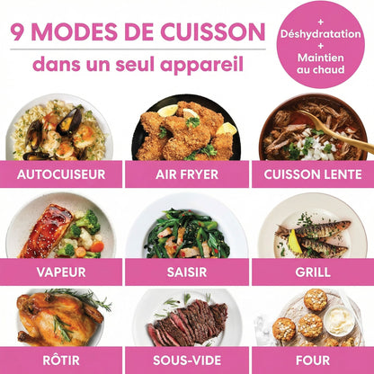Multicuiseur 11-en-1 avec Friteuse à Air 7,6L