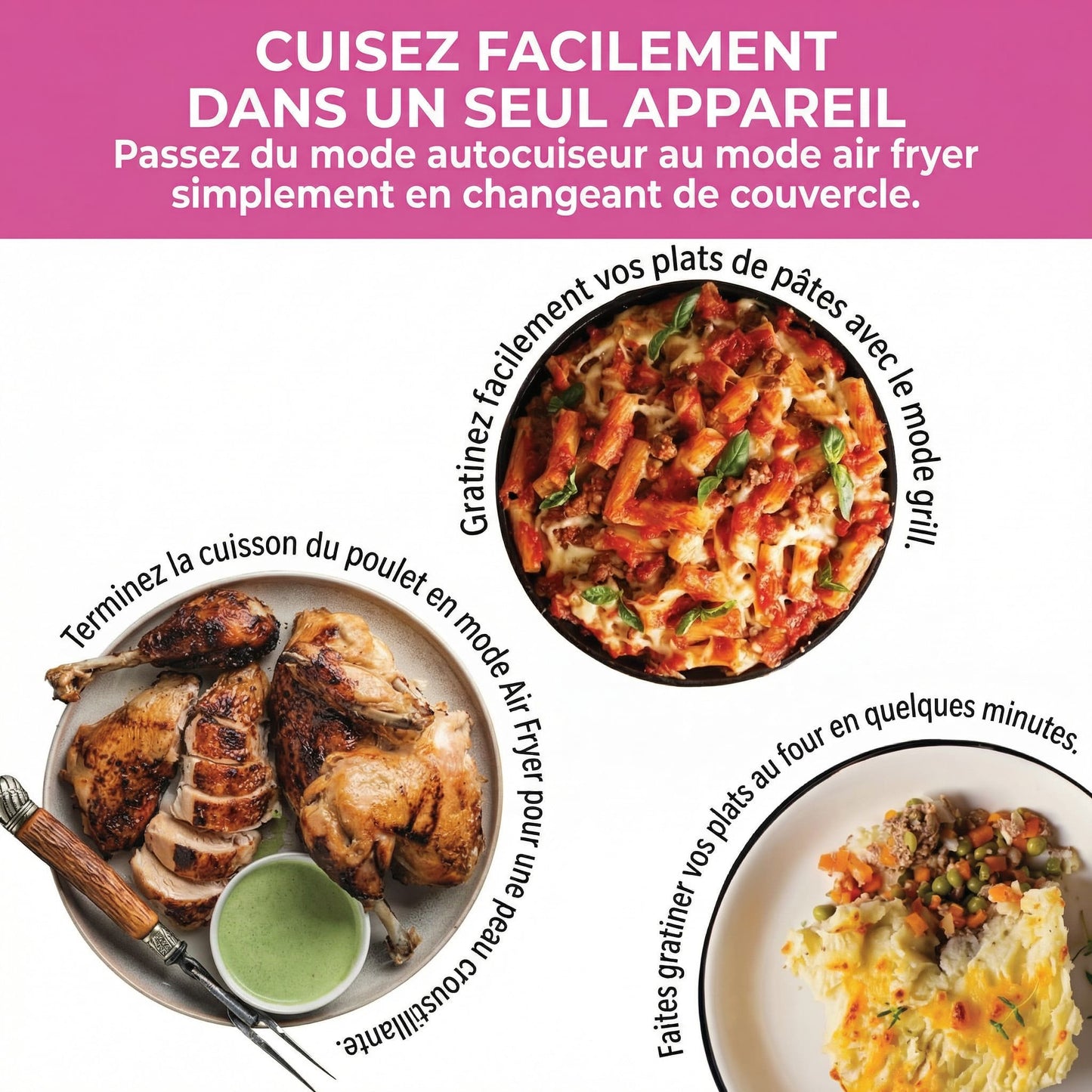Multicuiseur 11-en-1 avec Friteuse à Air 7,6L