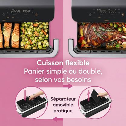 Friteuse à Air Double Zone 10L – Air Fryer Sans Huile