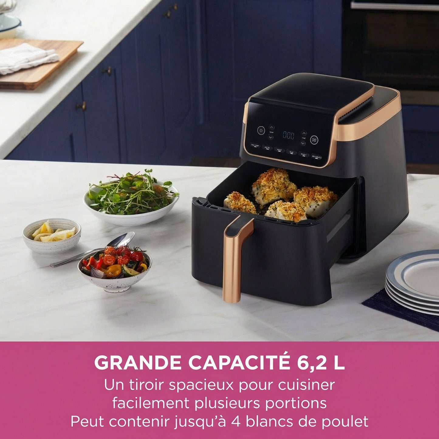 Air Fryer 6,2L – Friteuse Sans Huile Grande Capacité