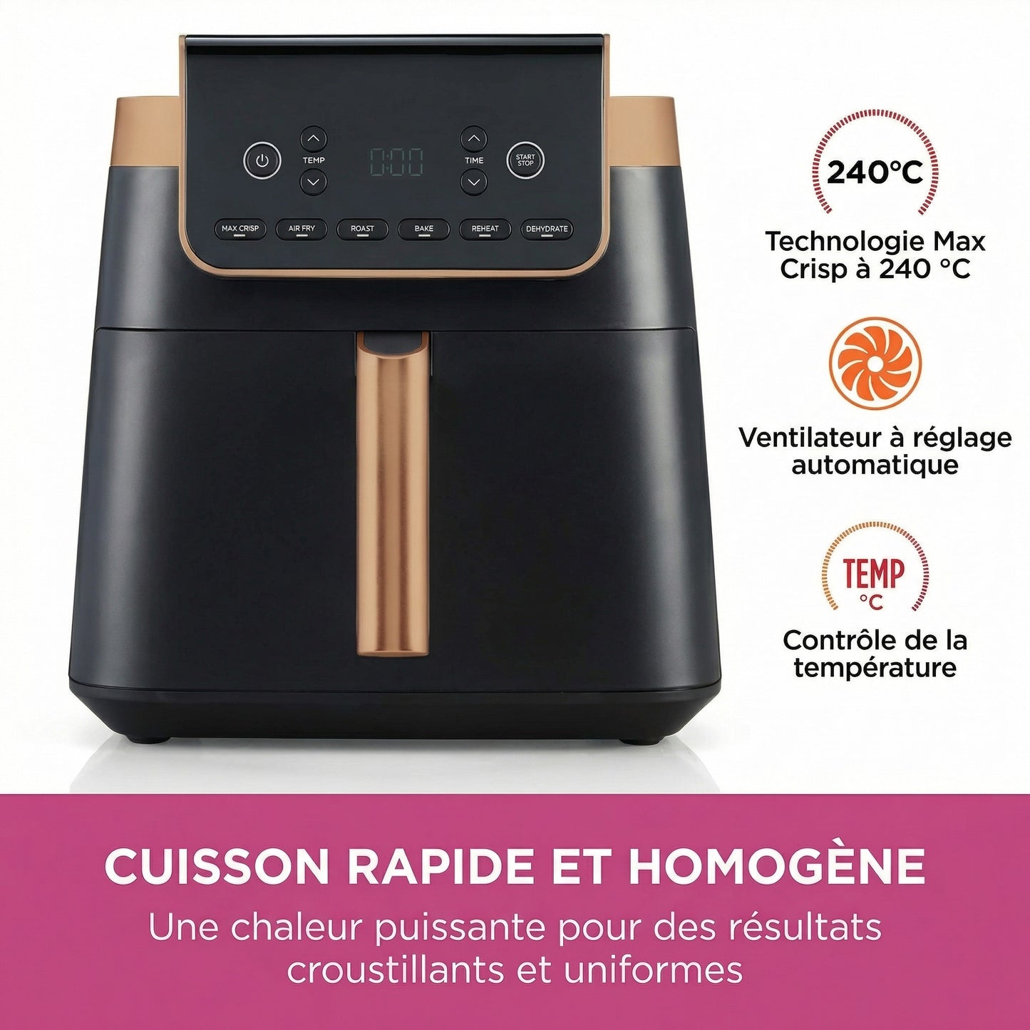 Air Fryer 6,2L – Friteuse Sans Huile Grande Capacité