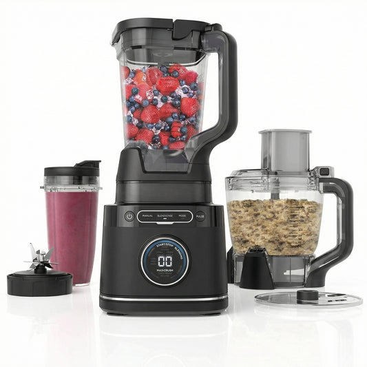 Blender Multifonction 3-en-1 1200W – Mixeur, Robot Cuisine & Smoothie Maker