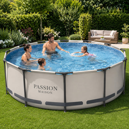 Piscine Tubulaire Ronde Passion Maison Riviera 3,66m x 1,00m – Échelle, Pompe & Cartouche Incluses