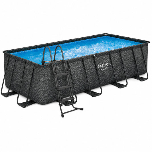 Piscine Tubulaire Rectangulaire Passion Maison Onyx XL 5,49m × 2,74m × 1,32m – Filtration à Cartouche 5,7 m³/h & Kit Complet