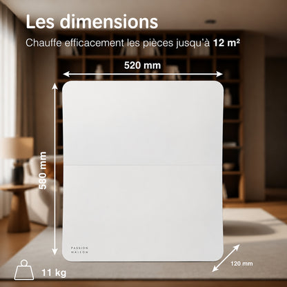 Radiateur Électrique Connecté Wi-Fi Passion Maison Aura – Double Système de Chauffe 1000 W