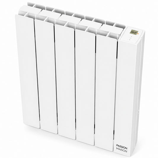 Radiateur Électrique Passion Maison Flow 1000 W – Inertie Fluide – Horizontal Blanc
