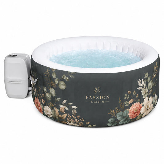 Spa Gonflable 4 Places Passion Maison Eden – 110 Buses de Massage, Chauffage 40°C & Panneau Tactile