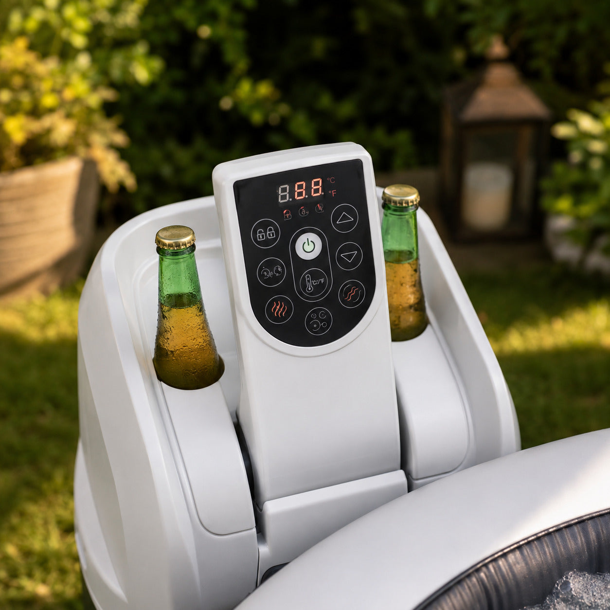 Spa Gonflable 4 Places Passion Maison Riviera – 120 Buses de Massage, Chauffage 40°C & Panneau de Contrôle Tactile
