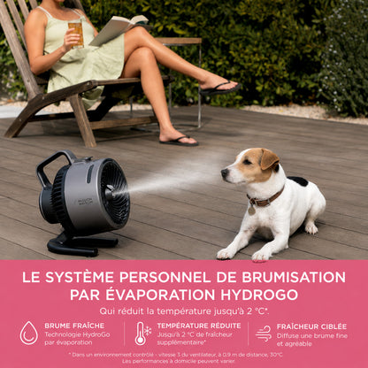 Ventilateur Brumisateur Sans Fil Passion Maison Oasis – Portable, Rechargeable & Jusqu'à 12 h d'autonomie