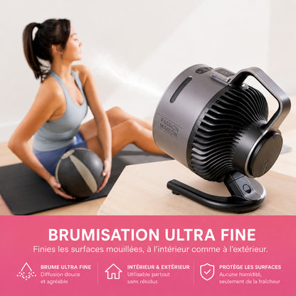 Ventilateur Brumisateur Sans Fil Passion Maison Oasis – Portable, Rechargeable & Jusqu'à 12 h d'autonomie