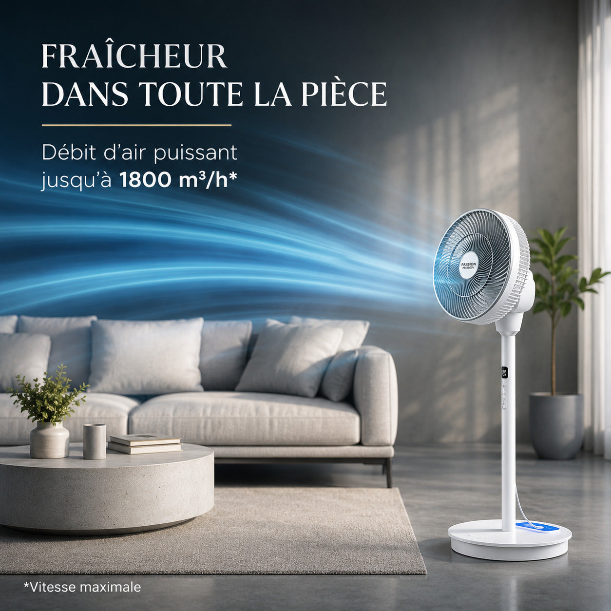 Ventilateur Nomade Passion Maison Zephyr – Ultra Silencieux, Sans Fil & Jusqu'à 30 h d'autonomie