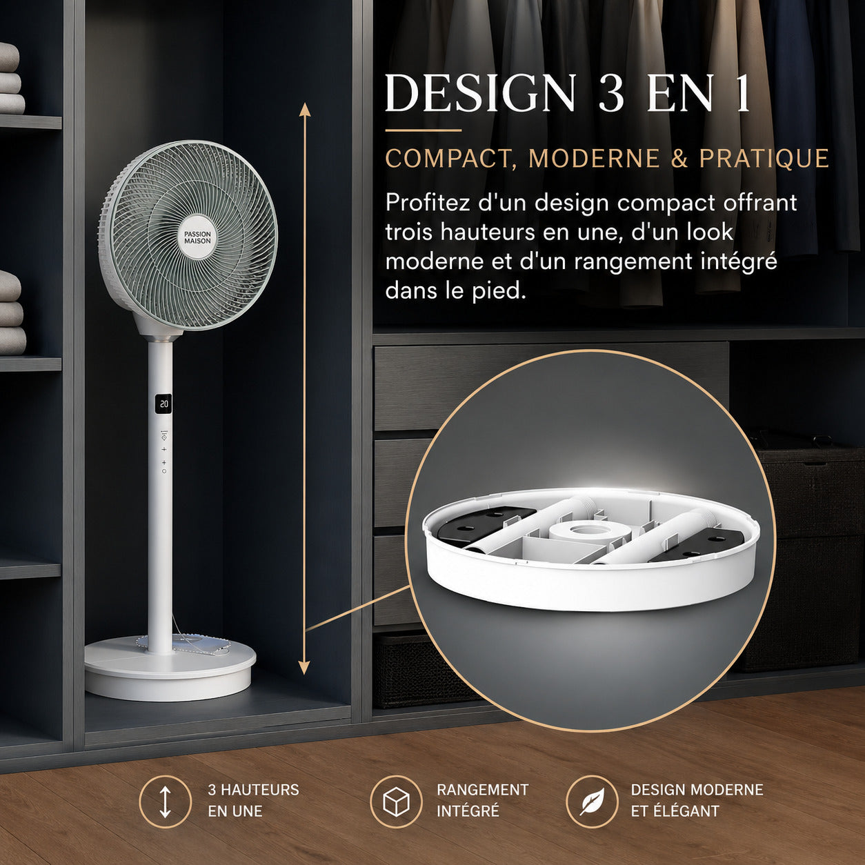 Ventilateur Nomade Passion Maison Zephyr – Ultra Silencieux, Sans Fil & Jusqu'à 30 h d'autonomie