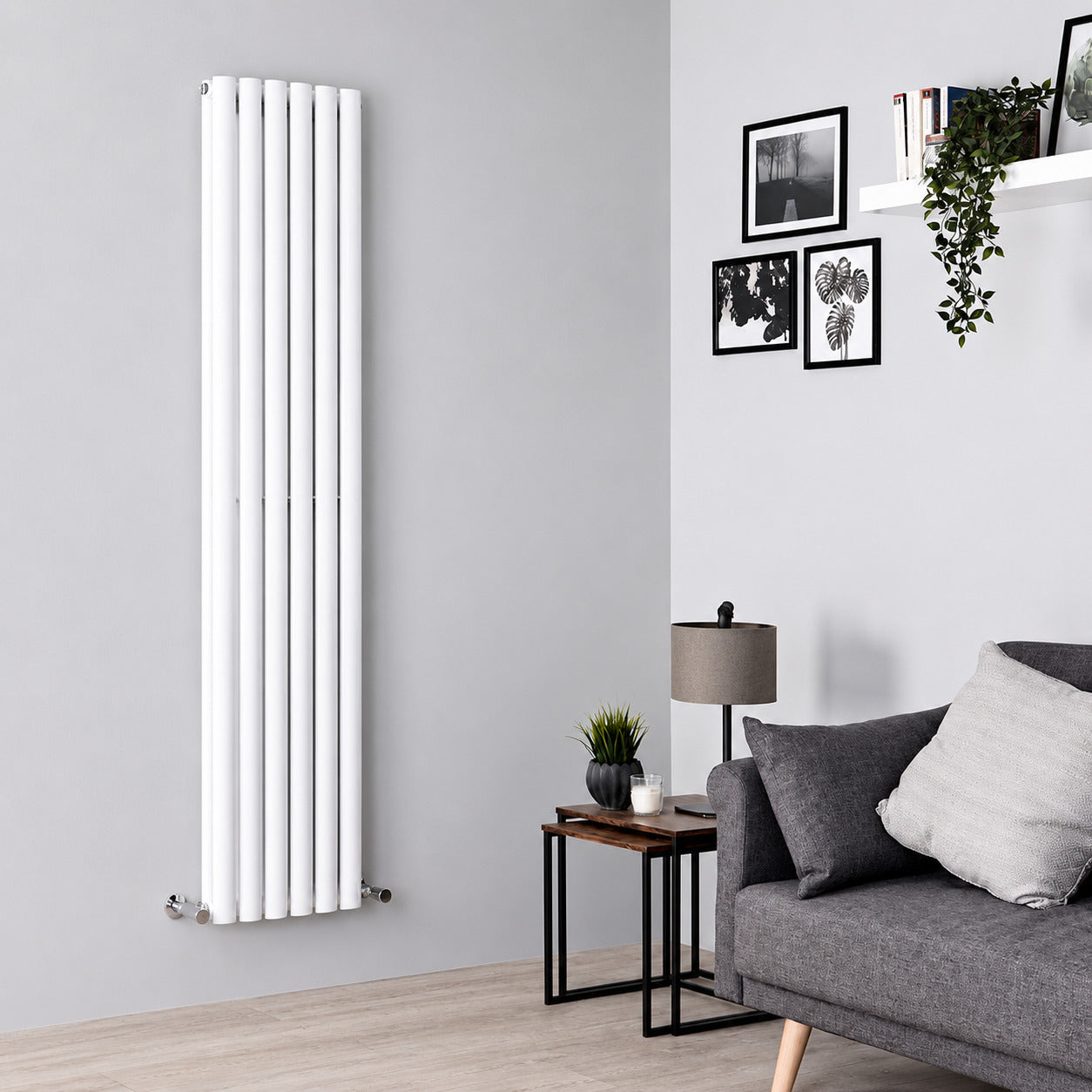Radiateur à Eau Chaude Passion Maison Vertex – Design Vertical Blanc 178 × 35,4 cm – 1099 W